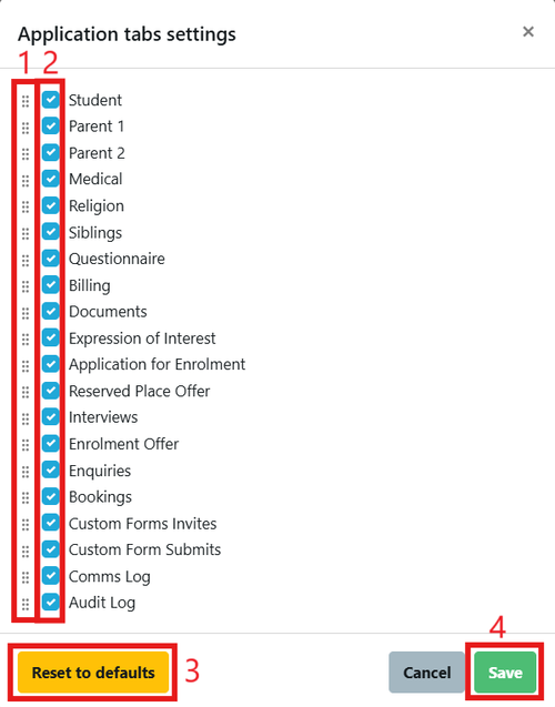 Student Detail View re-order update