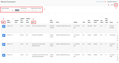 Comments Report Edit and Selection Dec 2024