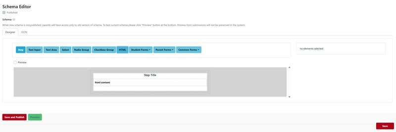 Custom Forms Schema Editor