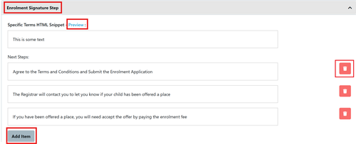 Customisation - Application signature step section 1