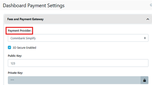 Payment Settings - bank details Feb 2025