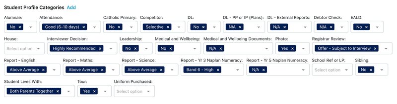 Custom Categories