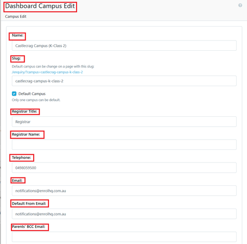 Settings - Campus Dashboard Edit Part 1 2024