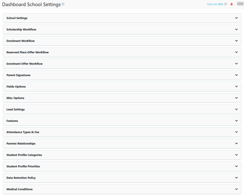 Settings - School Settings 2024