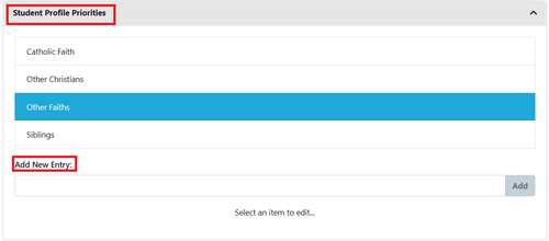 Settings - Student Profile Priorities 2024