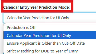 Year of Prediction mode