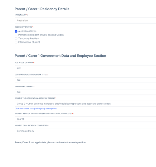 single parent profile details